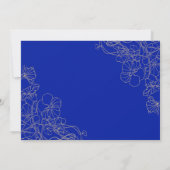 Invitation Quinceanera Party avec photo - Royal Blue Gold (Dos)
