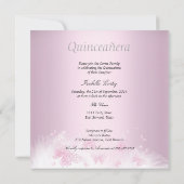Invitation Quinceanera Party rose blanc papillon Tiara (Dos)