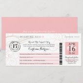 Invitation Quinceanera | Passe d'embarquement (Devant / Derrière)