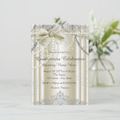 Invitation Quinceanera Perle d'Ivoire (Debout devant)