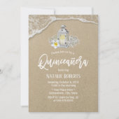 Invitation Quinceanera Plage Rustique Poisson étoilé Vintage  (Devant)