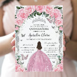 Invitation Quinceañera Princess Rose Floral Vintage Argent<br><div class="desc">Personnalisez cette belle invitation de quinceañera avec votre propre libellé facilement et rapidement,  appuyez simplement sur le bouton customiser pour réorganiser et formater le style et le placement du texte. Objets correspondants disponibles en magasin ! c) Le Happy Cat Studio</div>