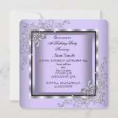 Invitation Quinceanera Purple Lavande Silver Diamond Tiara 3 (Dos)