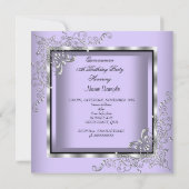 Invitation Quinceanera Purple Lavande Silver Diamond Tiara 4 (Dos)