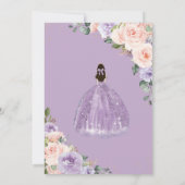 Invitation Quinceañera Purple Lavender Blush Floral Or (Dos)