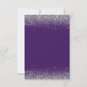 Invitation Quinceanera Purple Silver Parties scintillant mode (Dos)