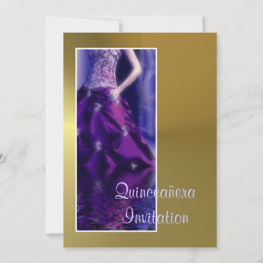 Invitation Quinceañera Quinceanera (Devant)
