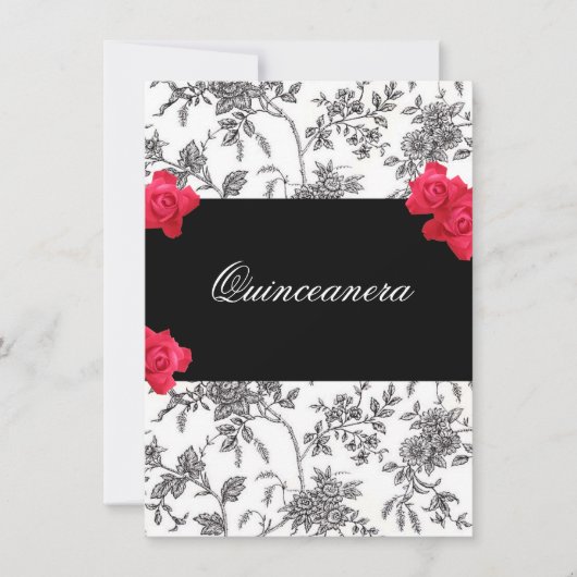 Invitation Quinceanera / Quinze Ans (Devant)