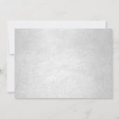 Invitation Quinceanera robe noire chic sur Silver Party Invit (Dos)