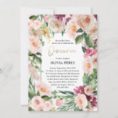 Invitation Quinceañera Robe rose girly robe florale anniversa (Dos)