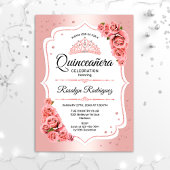 Invitation Quinceanera rose