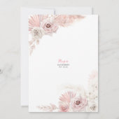 Invitation Quinceanera Rose Bohème Chic (Dos)