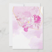 Invitation Quinceañera Rose et or élégant chic Tiara (Dos)