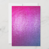 Invitation Quinceanera rose et violet avec Tiara (Dos)