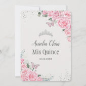 Invitation Quinceañera Rose Floral Princess 15 Años Papillon (Dos)