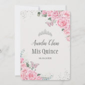 Invitation Quinceañera Rose Floral Princess 15 Años Papillon (Dos)