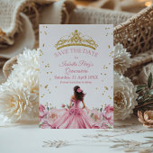 Invitation Quinceanera Rose Floral Princess Enregistrer la da