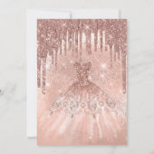 Invitation Quinceañera Rose Gold tendance (Dos)
