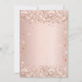 Invitation Quinceanera rose or rousse parties scintillant pou (Dos)