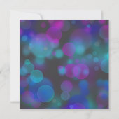 Invitation Quinceanera rose pourpre et bleu Turquoise (Dos)