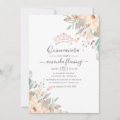 Invitation Quinceañera rose rose pâle (Devant)