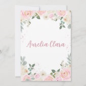 Invitation Quinceañera Rose rose pâle Floral Tiara (Dos)