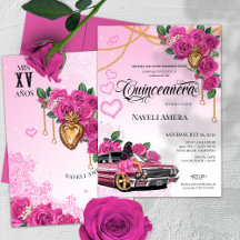 Quinceanera rose rose rose noir Chola Chicana