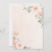 Invitation Quinceañera rose rose rose rose rose papillon flor (Dos)