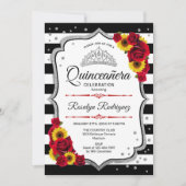 Invitation Quinceanera - Roses de tournesols (Devant)