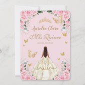 Invitation Quinceañera Roses roses rose Floral Rose blanche R (Dos)