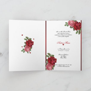 Invitation Quinceanera Roses Roses Roses Roses Roses Rouge Sa