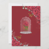 Invitation Quinceañera Roses rouges Floral Princesse Jaune Ro (Dos)