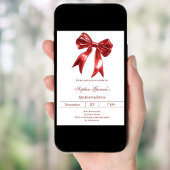 Invitation Quinceanera rouge cor