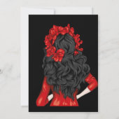 Invitation Quinceanera rouge et or moderne (Dos)