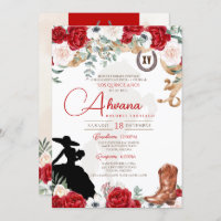 Quinceanera Rouge Rose Anemone Fancy Charra/Cowgir