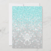 Invitation Quinceanera RSVP Turquoise Blue Girly Parties scin (Dos)