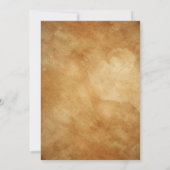 Invitation Quinceanera Rustique Floral Faux Robe d'or 15e (Dos)