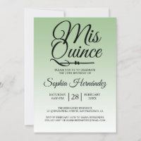 Quinceañera Sage Green 15e anniversaire