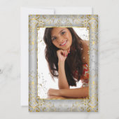 Invitation Quinceanera Silver White Gold Tiara (Dos)