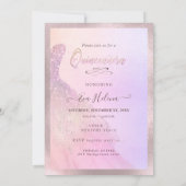 Invitation Quinceañera, Sparkle Gown, Coton Candy (Dos)