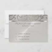 Invitation Quinceanera Toutes Les Flèches En Filigree Argent (Dos)