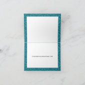 Invitation Quinceanera turquoise (Intérieur)