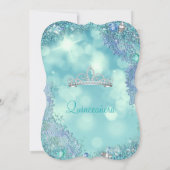 Invitation Quinceanera Turquoise Blue Ocean Sky fête d'annive (Dos)
