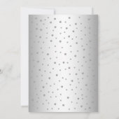 Invitation Quinceanera Turquoise royale blanche en argent (Dos)