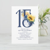 Invitation Quinceanera, une légende de la flore bleue de la m (Debout devant)