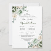Invitation Quinceañera vert émeraude (Devant)
