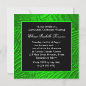 Invitation Quinceanera vert lime noir Zèbre (Dos)