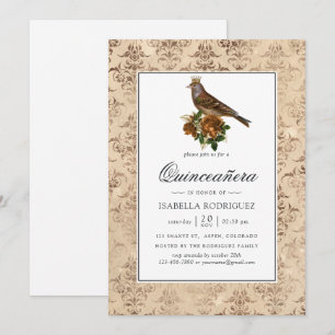 Invitation Quinceañera vintage