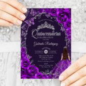 Invitation Quinceanera Violet Argent
