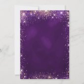 Invitation Quinceanera violet or rose scintille (Dos)